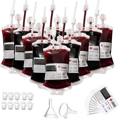 fake blood bags near me|halloween blood bags for drinks.